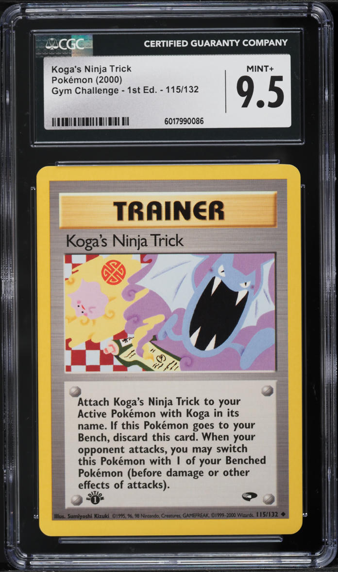 2000 Pokemon Gym Challenge 1st Edition Koga's Ninja Trick #115 CGC 9.5 MINT+