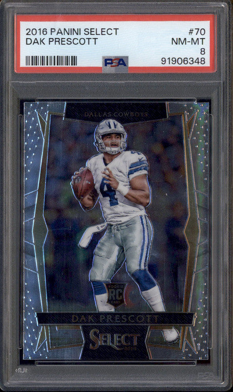 2016 Panini Select #70 Dak Prescott RC Rookie PSA 8