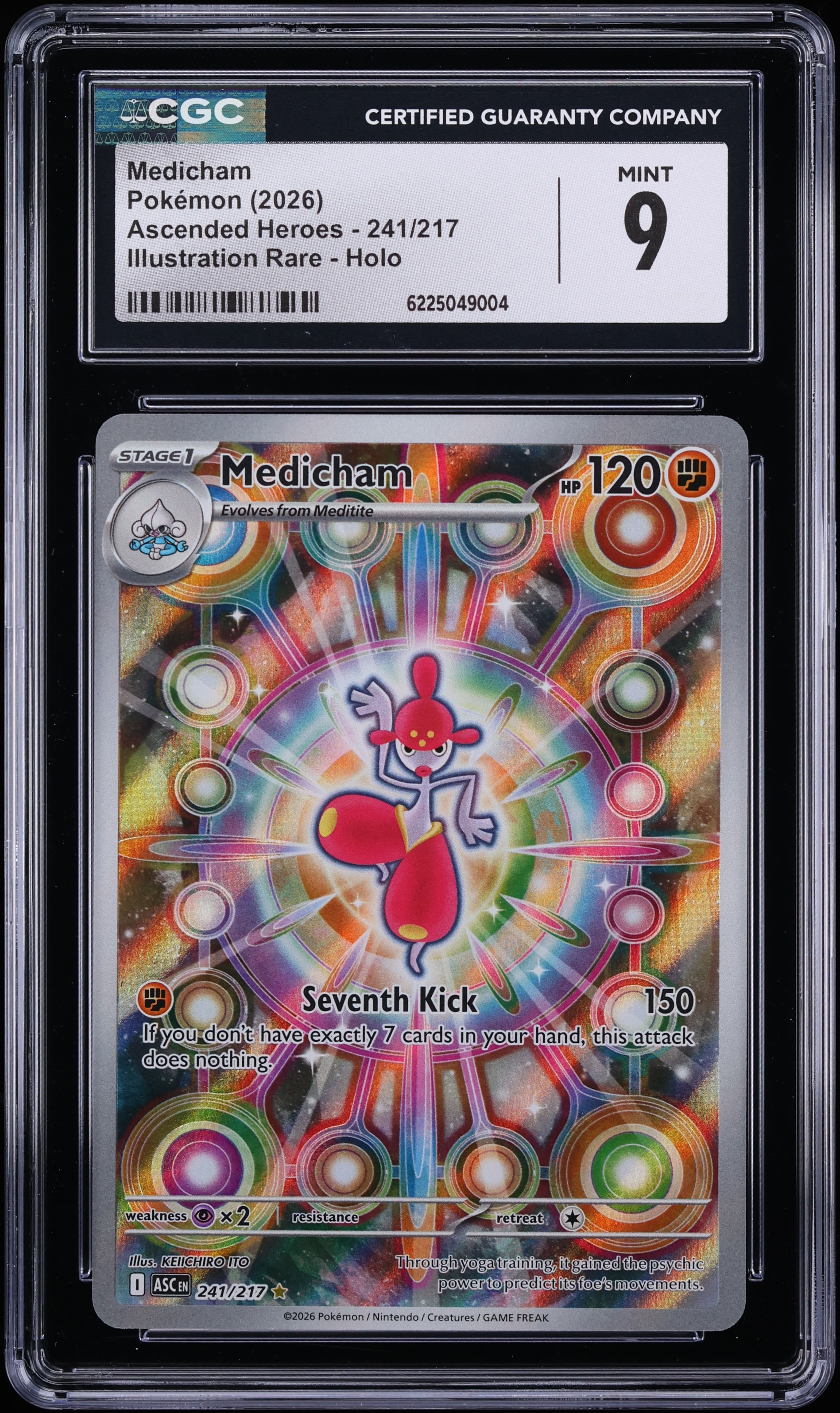 2026 Pokemon Mega Evolution Ascended Heroes IR Medicham #241 CGC 9 MINT