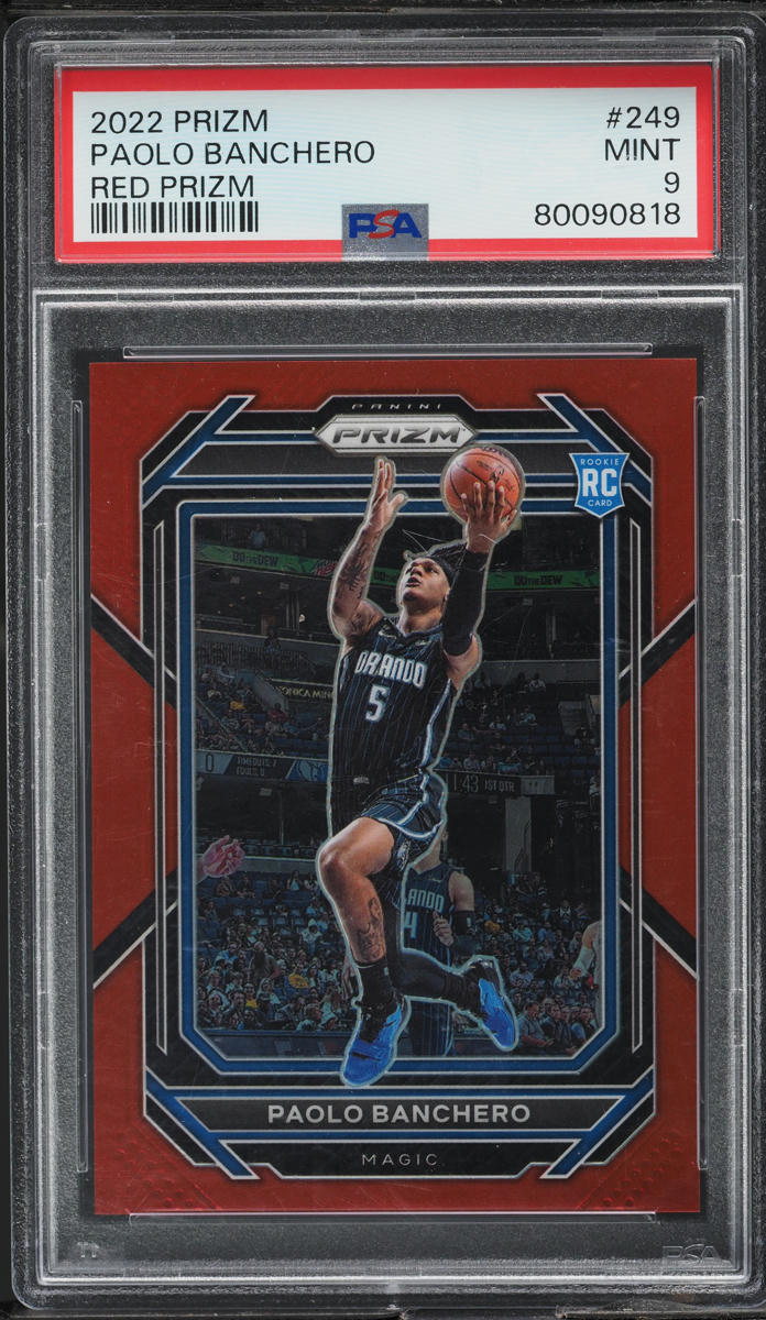 2022 Panini Prizm Red Paolo Banchero ROOKIE /299 #249 PSA 9 MINT
