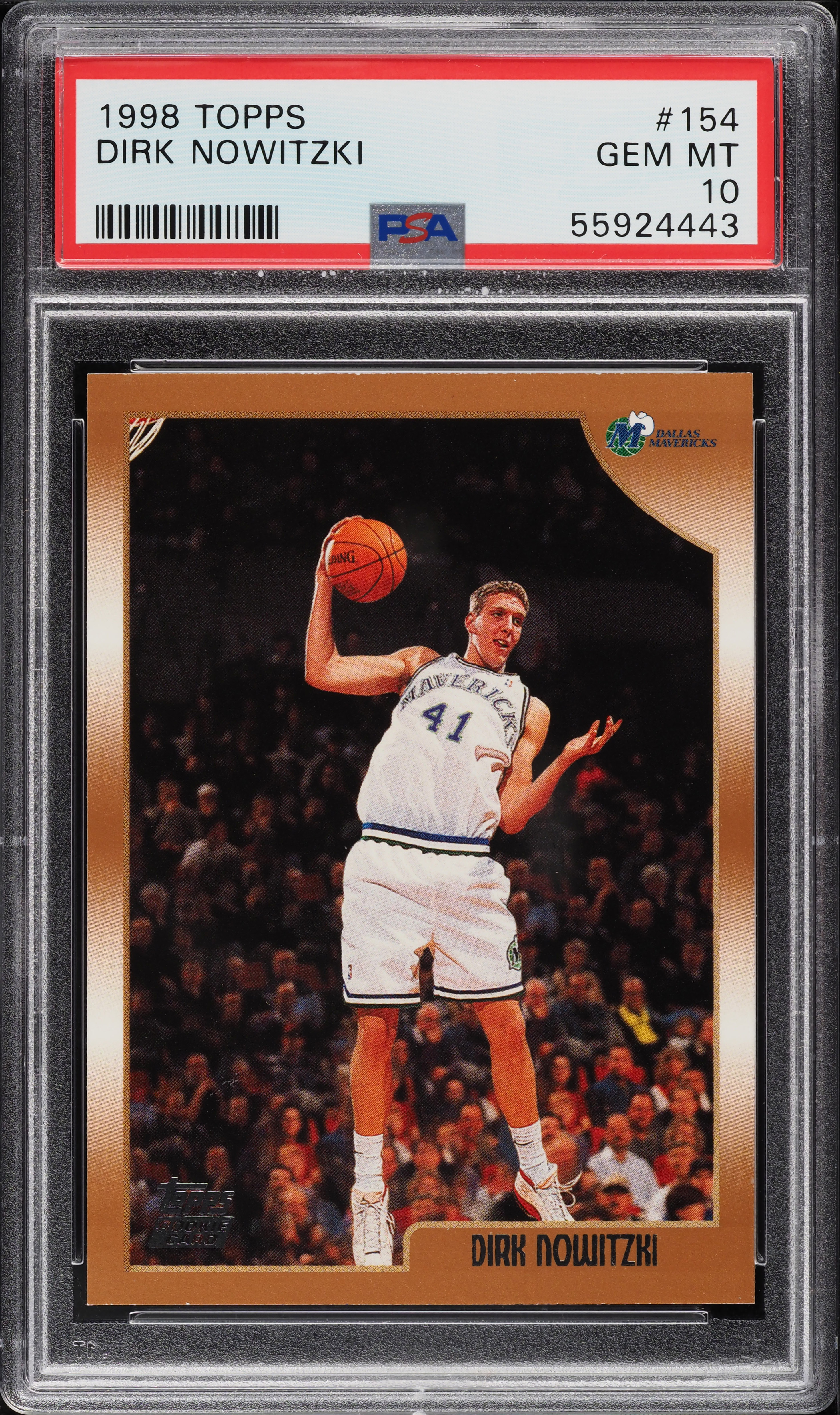 1998 Topps Basketball Dirk Nowitzki ROOKIE #154 PSA 10 GEM MINT