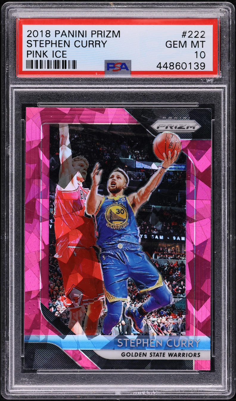 2018 Panini Prizm Pink Ice Stephen Curry #222 PSA 10 GEM MINT