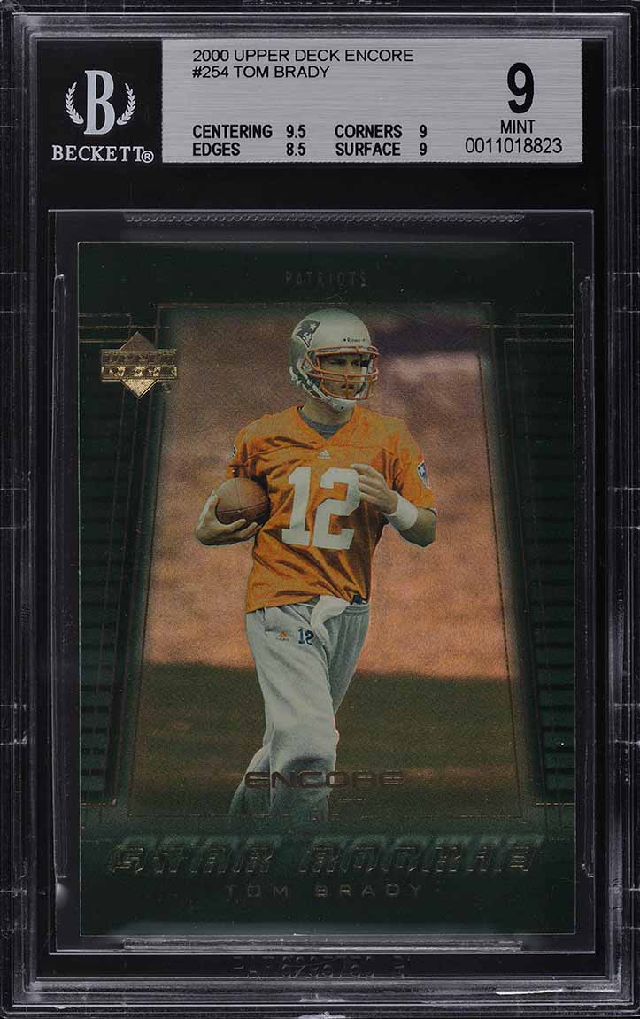 2000 Upper Deck Encore Tom Brady ROOKIE RC #254 BGS 9 MINT