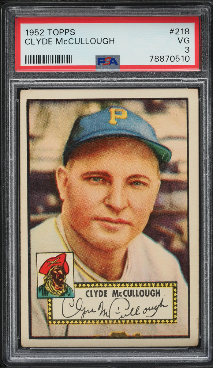 1952 Topps Clyde McCullough #218 PSA 3 VG