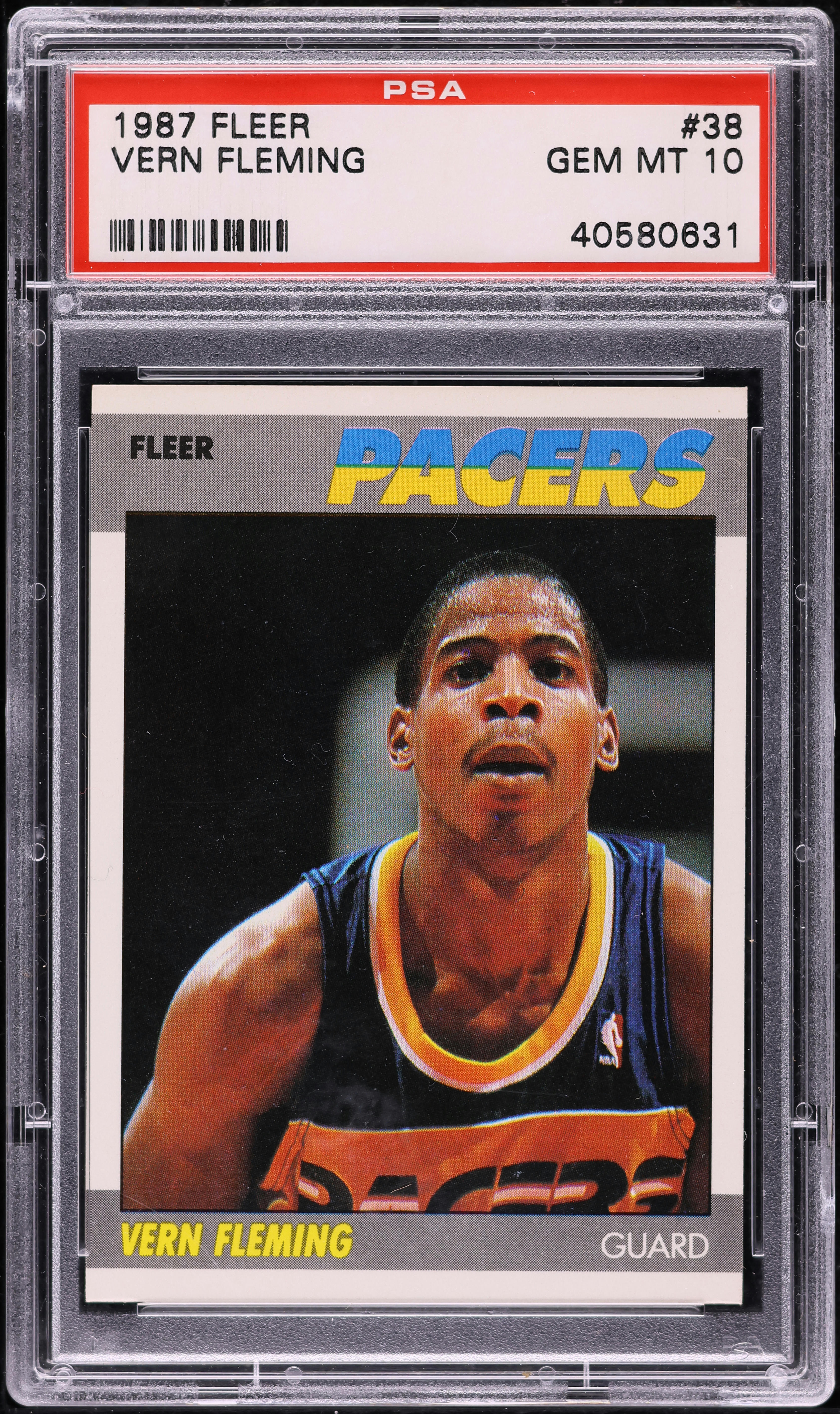 1987 Fleer Basketball Vern Fleming #38 PSA 10 GEM MINT