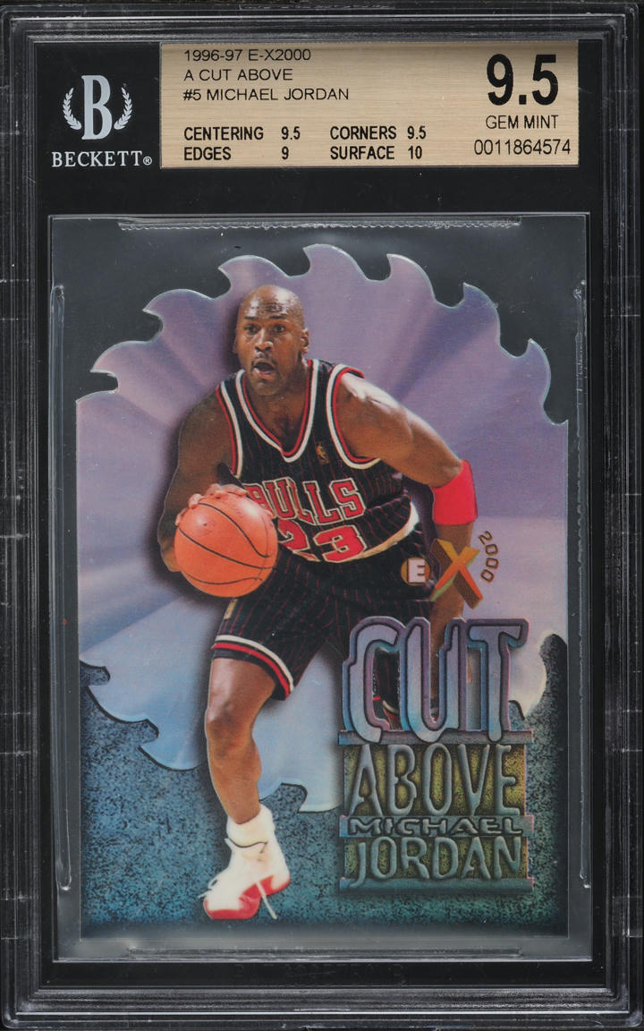 1996 Skybox E-X2000 A Cut Above Michael Jordan #5 BGS 9.5 GEM MINT