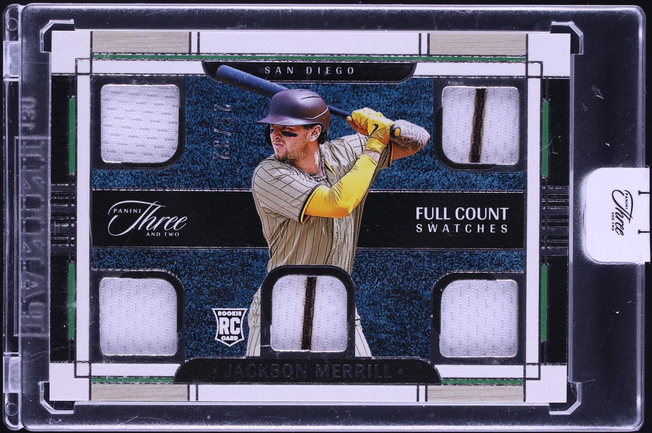 2024 Panini Three And Two Full Count Jackson Merrill ROOKIE PATCH /32 #FCS-JM