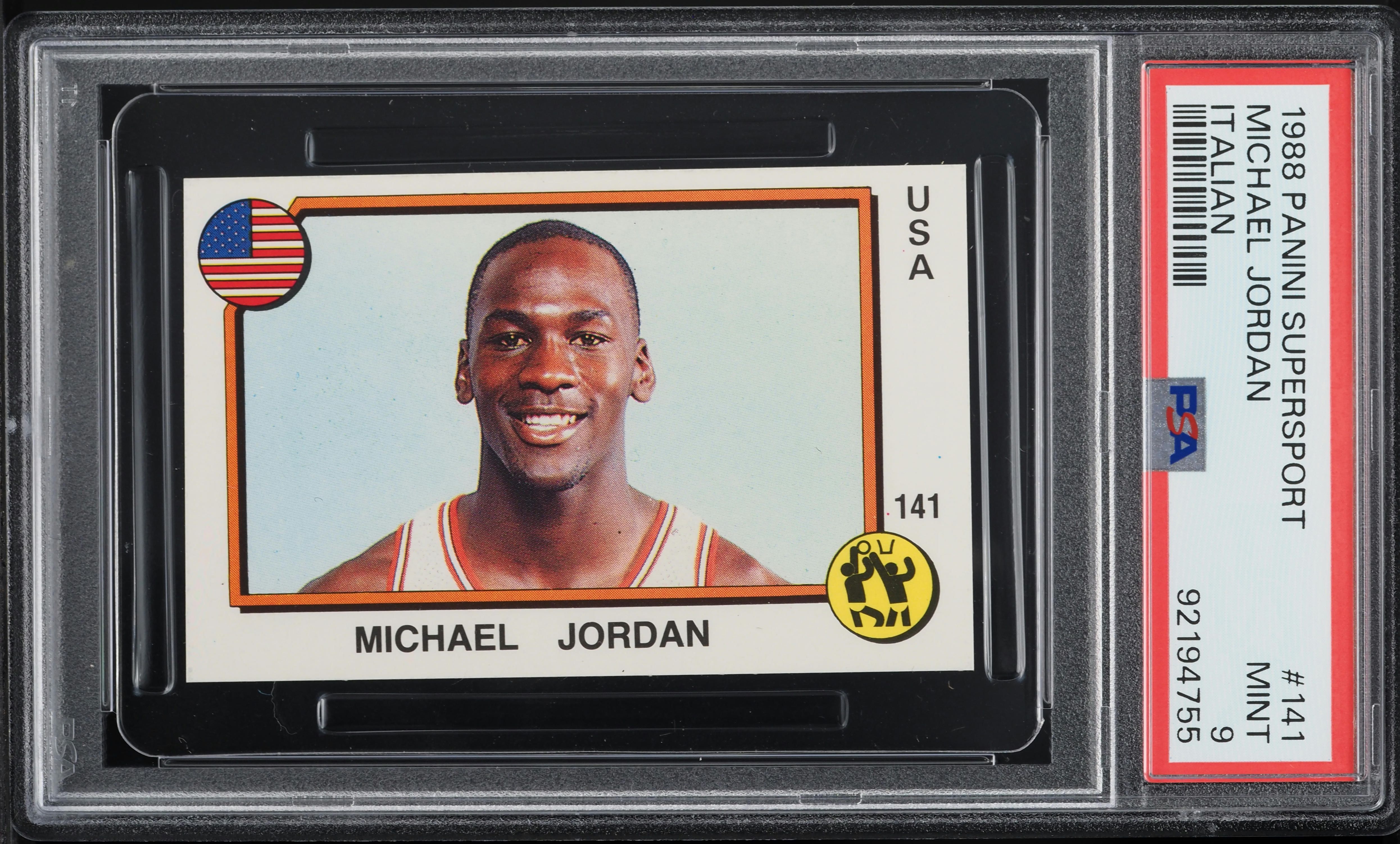 1988 Panini Supersport Italian Michael Jordan #141 PSA 9 MINT