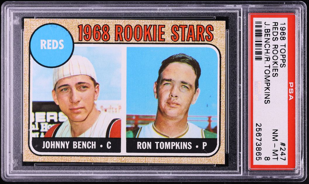1968 Topps Johnny Bench ROOKIE #247 PSA 8 NM-MT