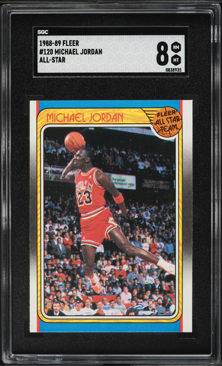 1988 Fleer Basketball Michael Jordan ALL-STAR #120 SGC 8 NM-MT