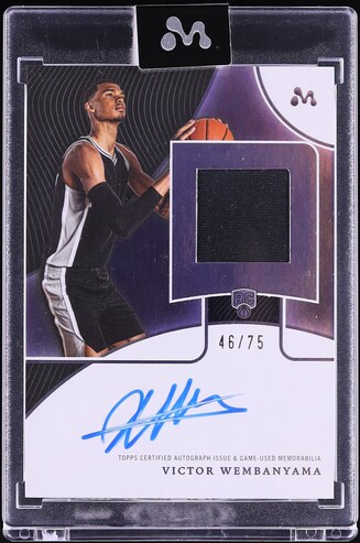2023 Topps Mercury French Language Victor Wembanyama RC PATCH AUTO /75 #WAR-8B