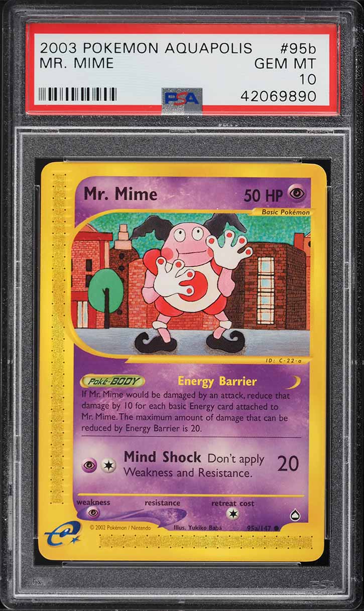 2003 Pokemon Aquapolis Mr. Mime #95b PSA 10 GEM MINT