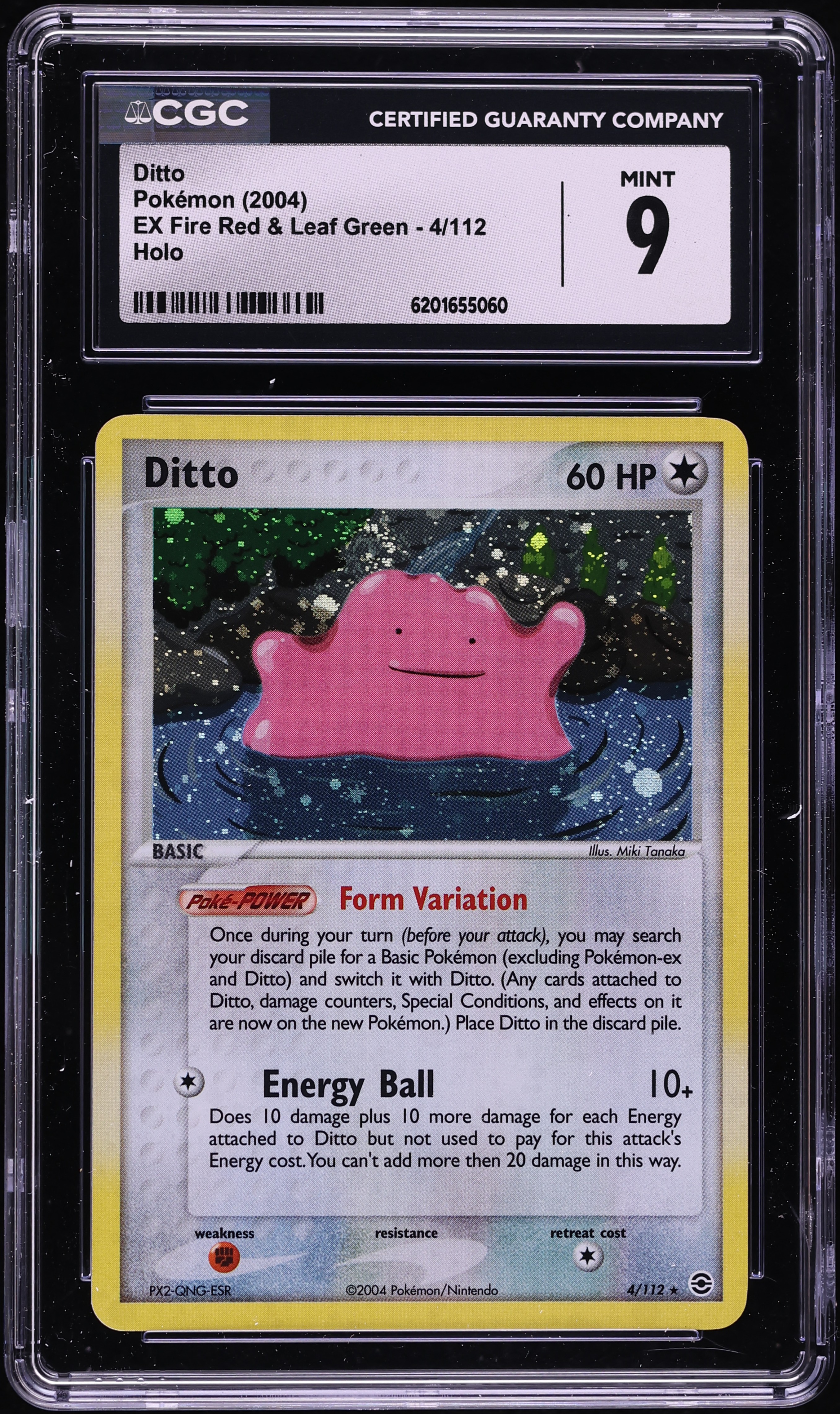 2004 Pokemon EX Fire Red & Leaf Green Holo Ditto #4 CGC 9 MINT