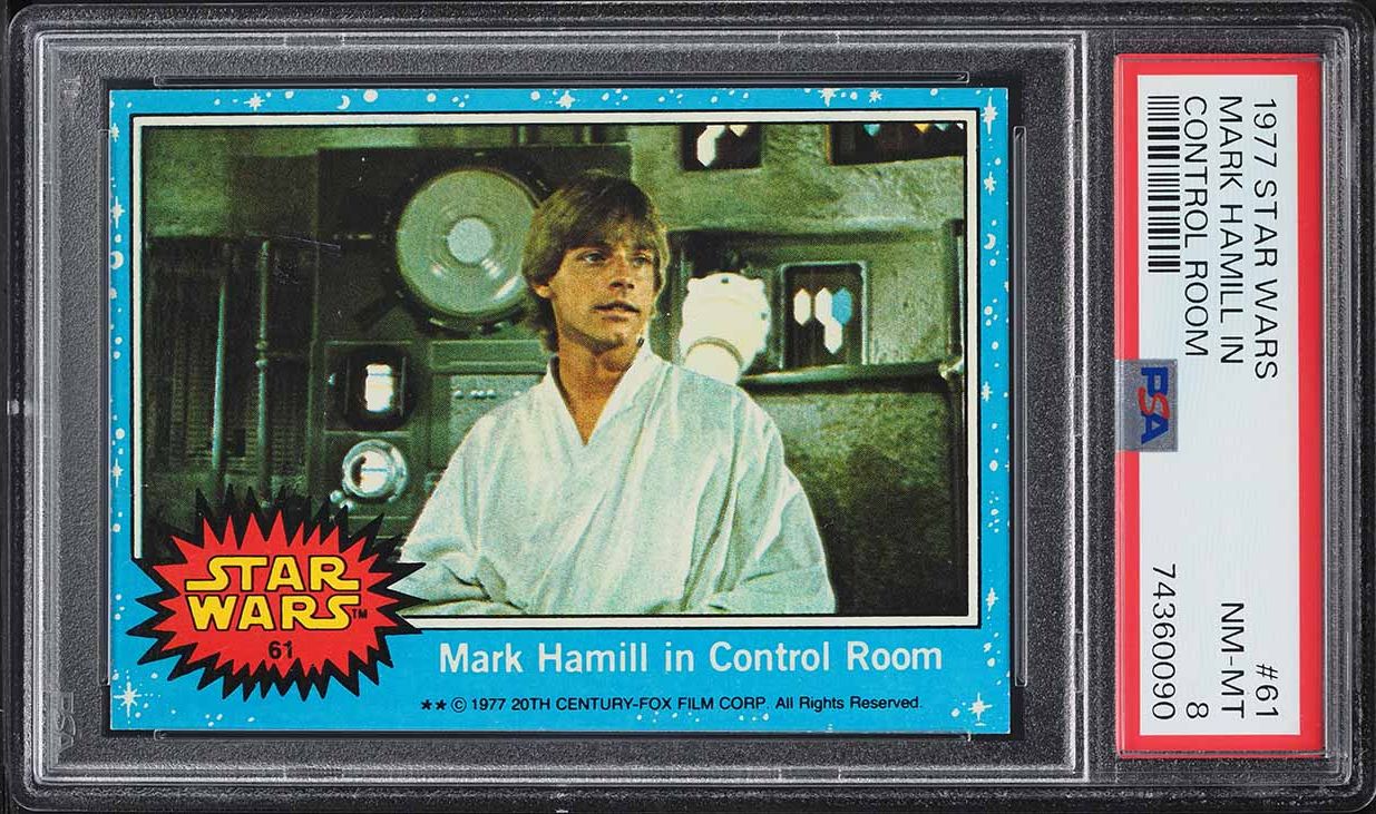 1977 Topps Star Wars Mark Hamill In Control Room #61 PSA 8 NM-MT