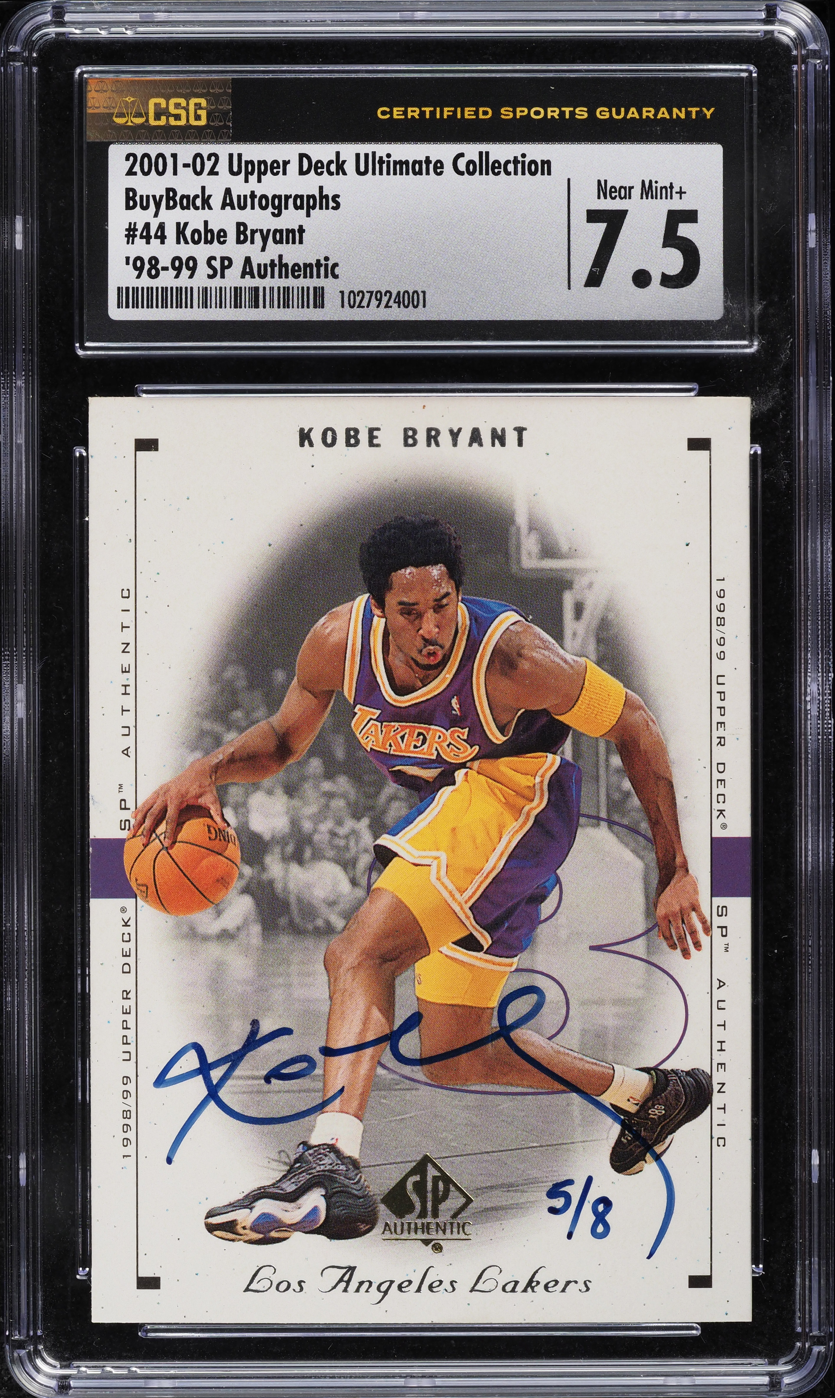 Kobe Bryant 2001 Upper Deck Ultimate Collection #KB-A Ultimate