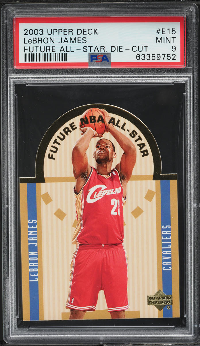 2003 Upper Deck Future All-Star Die-Cut LeBron James ROOKIE #E15 PSA 9 MINT