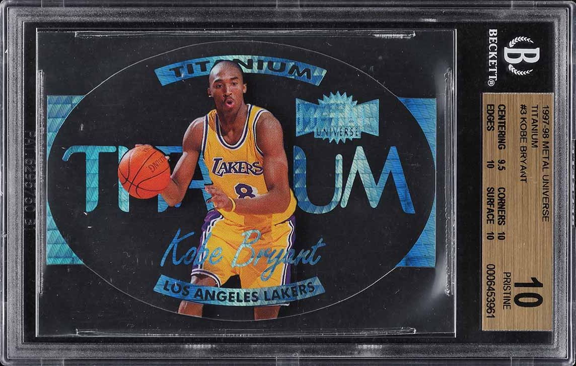 1997 Metal Universe Titanium Kobe Bryant #3 BGS 10 PRISTINE