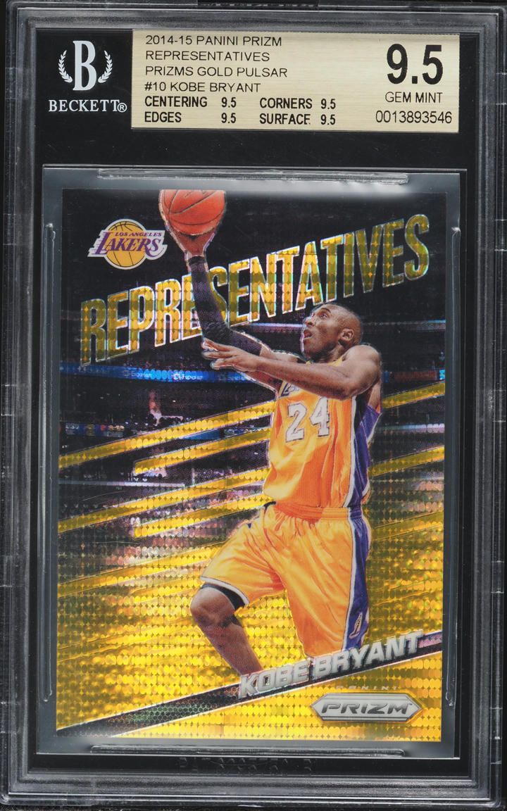 2014 Panini Prizm Representatives Gold Pulsar Kobe Bryant 10/10 BGS 9.5
