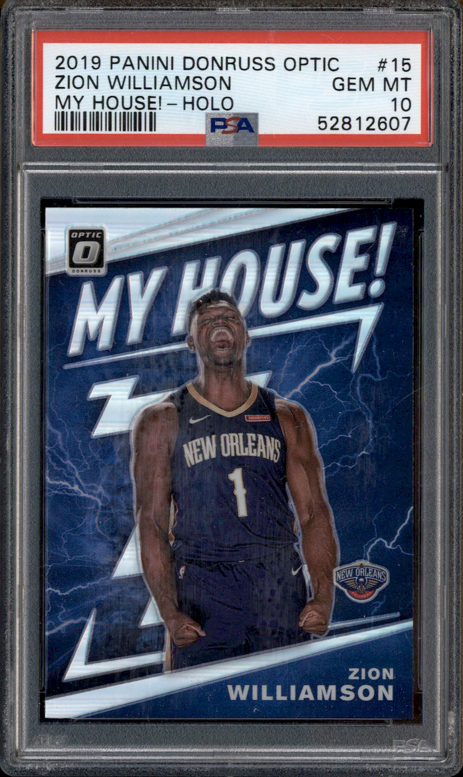 2019 Donruss Optic My House! Holo #15 Zion Williamson RC Rookie PSA 10