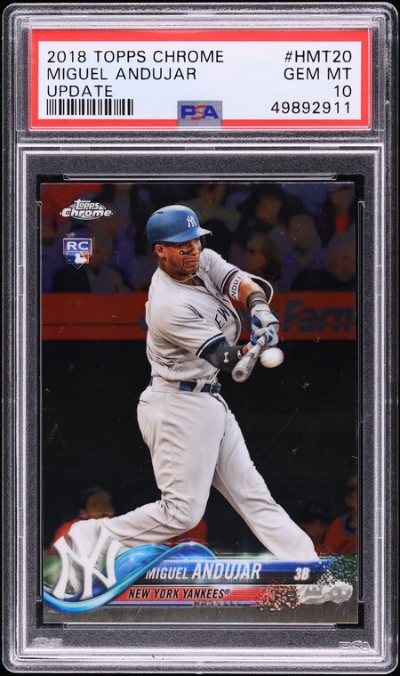 2018 Topps Chrome Update Miguel Andujar ROOKIE #HMT20 PSA 10 GEM MINT