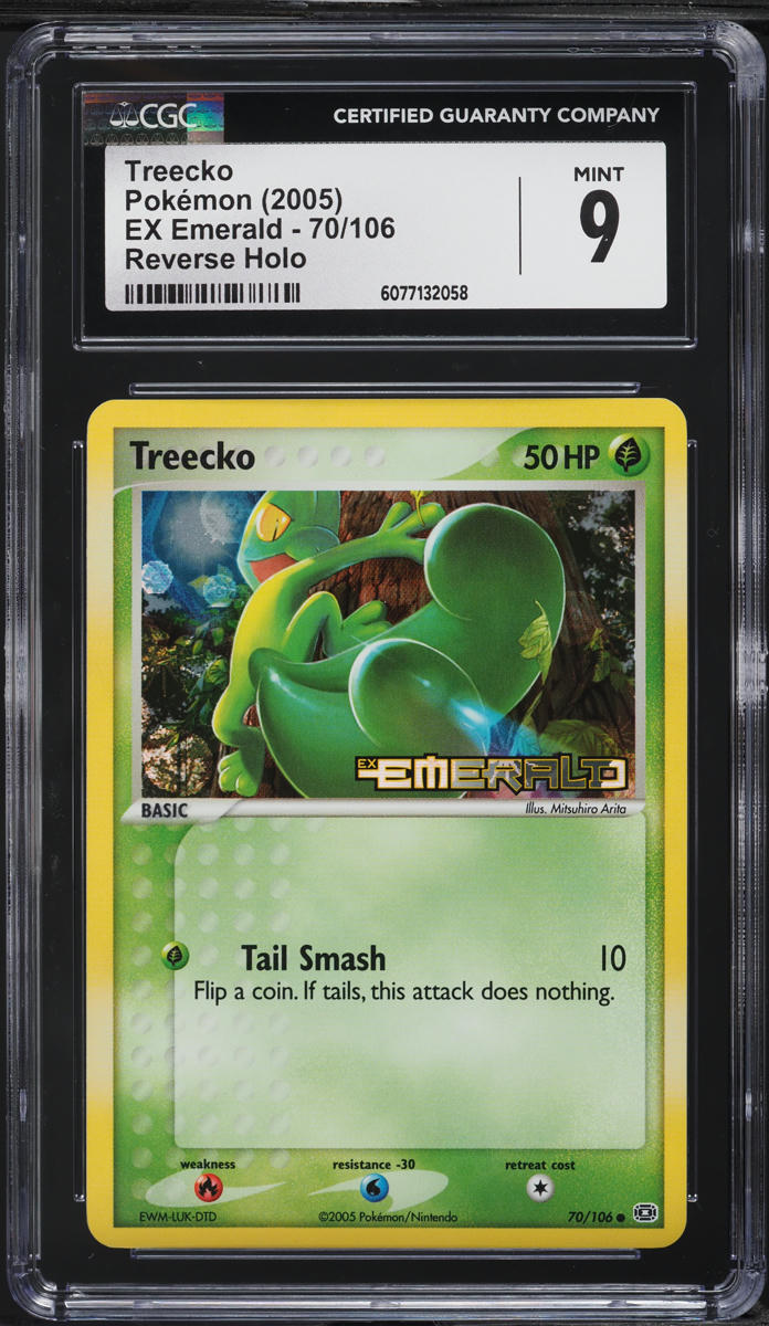 2005 Pokemon EX Emerald Reverse Holo Treecko #70 CGC 9 MINT