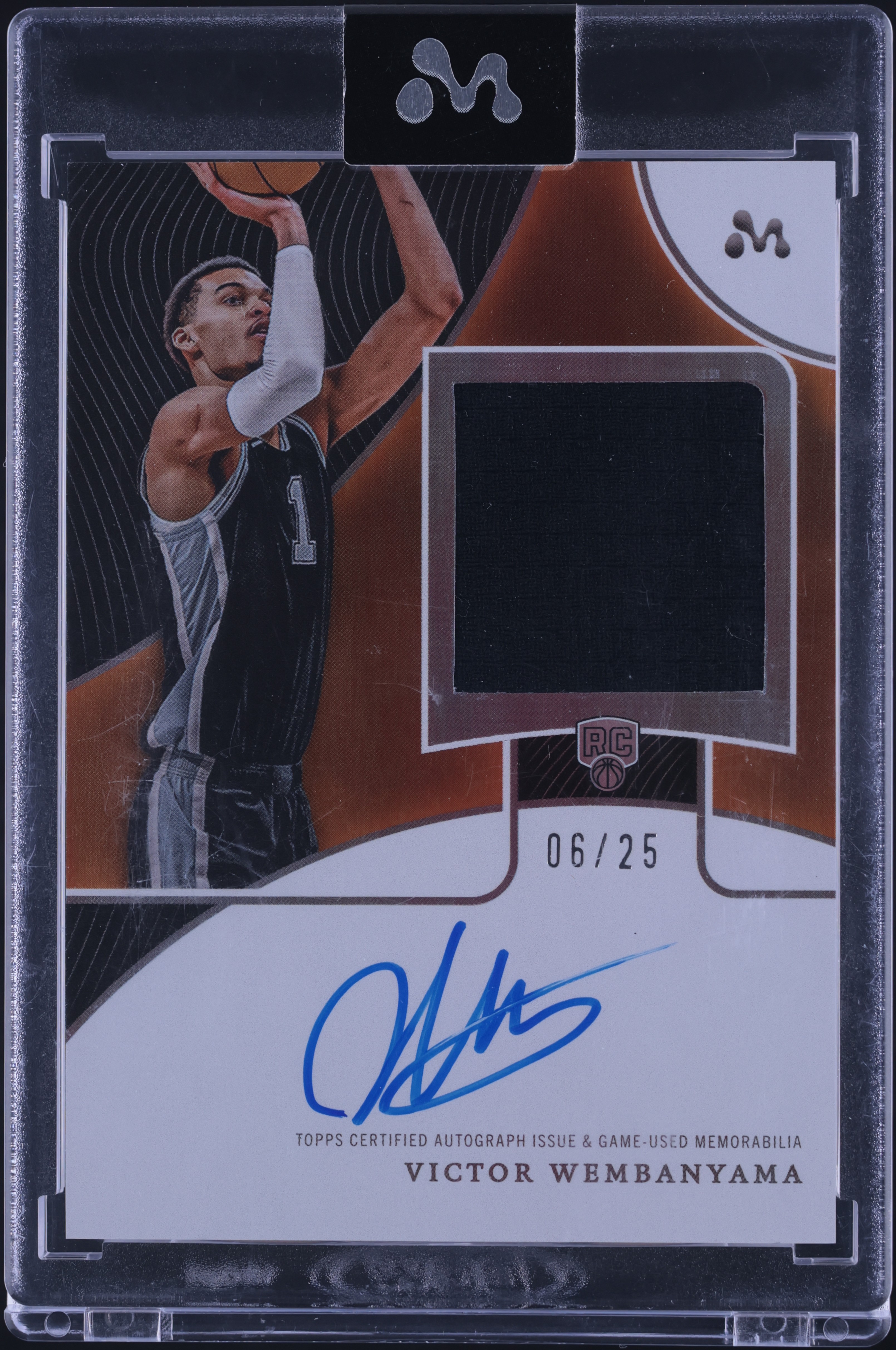 2023 Topps Mercury Orange Refractor Victor Wembanyama RC PATCH AUTO /25 #WAR-7E