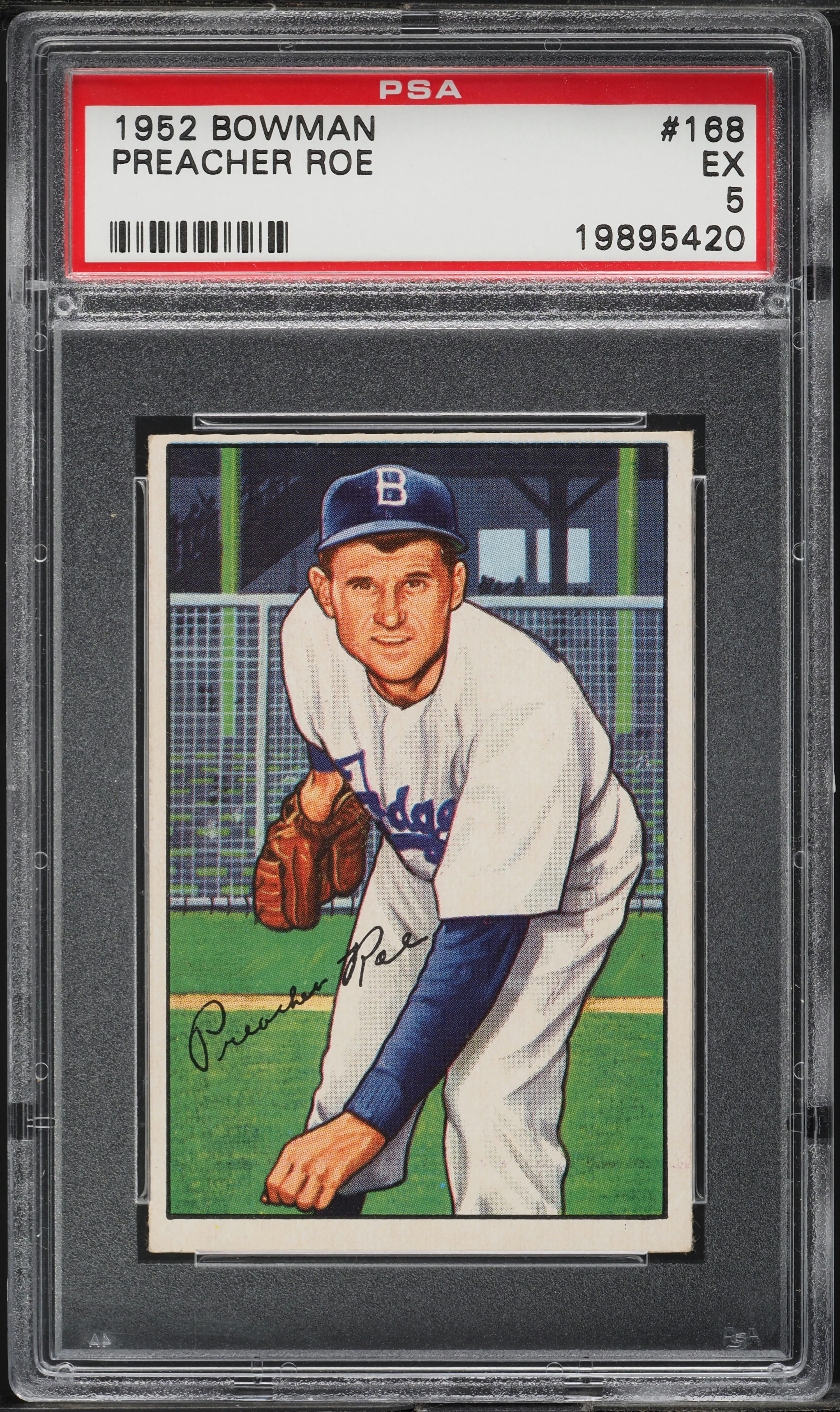 1952 Bowman Preacher Roe #168 PSA 5 EX