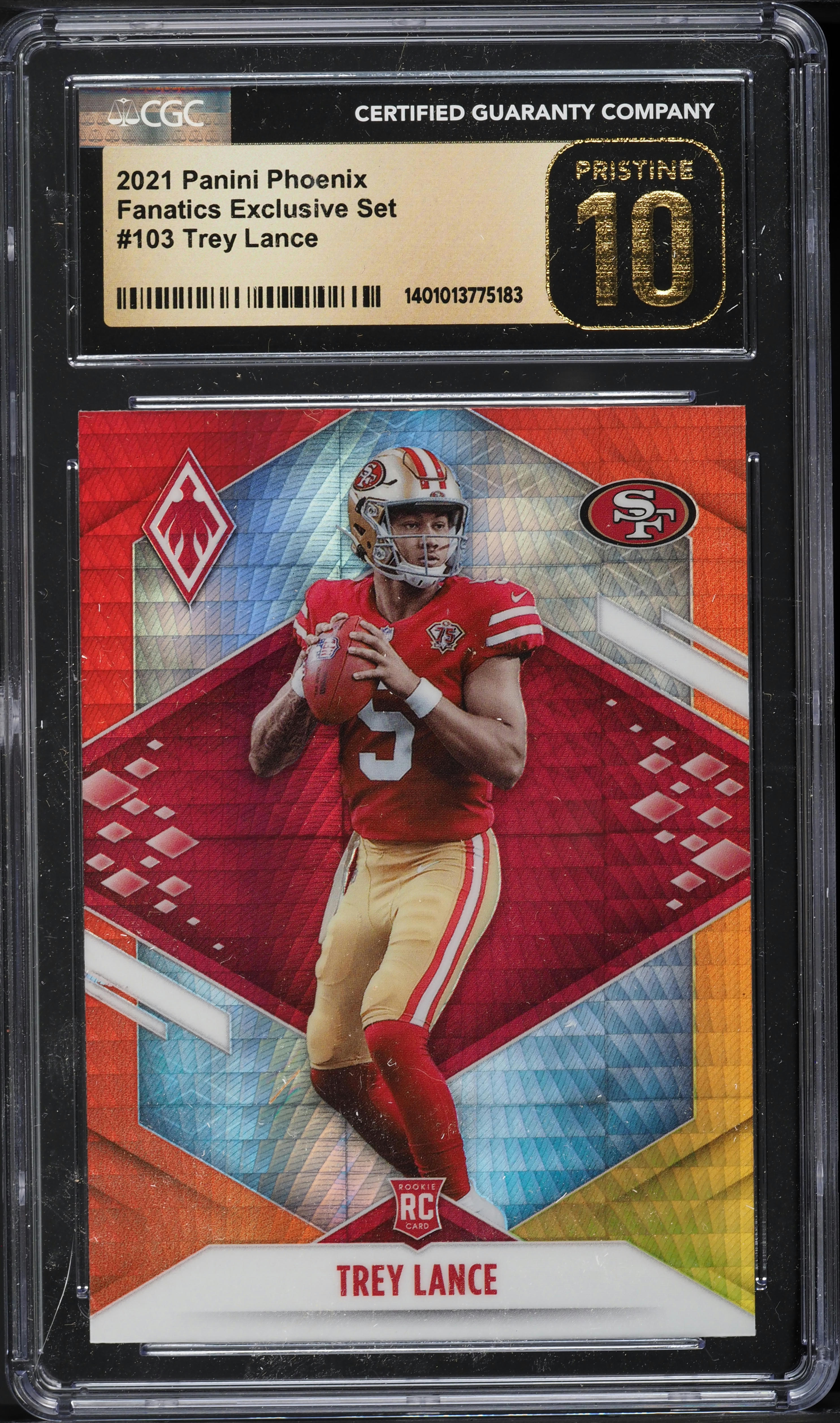 2021 Panini Phoenix Fanatics Exclusive Trey Lance ROOKIE #103 CGC 10 PRISTINE