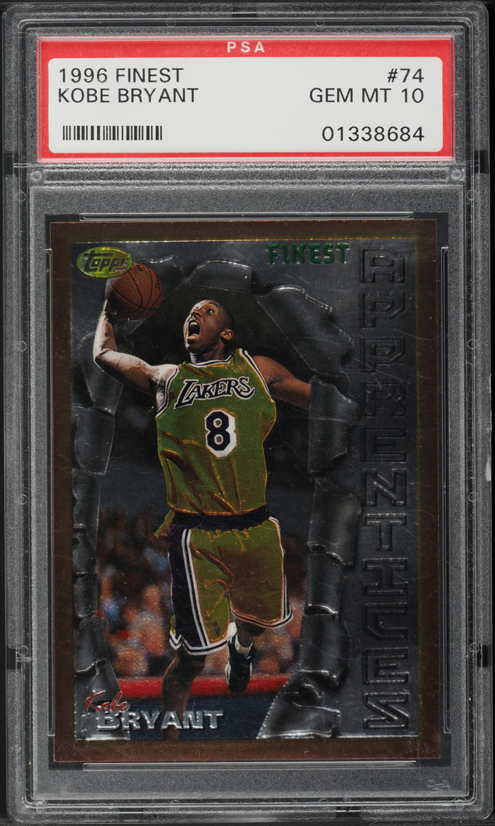 【PSA 9】1996 コービー・ブライアント #74 with coating Lakers Kobe Bryant 1996 Topps Finest #74 w/ Coating Rookie