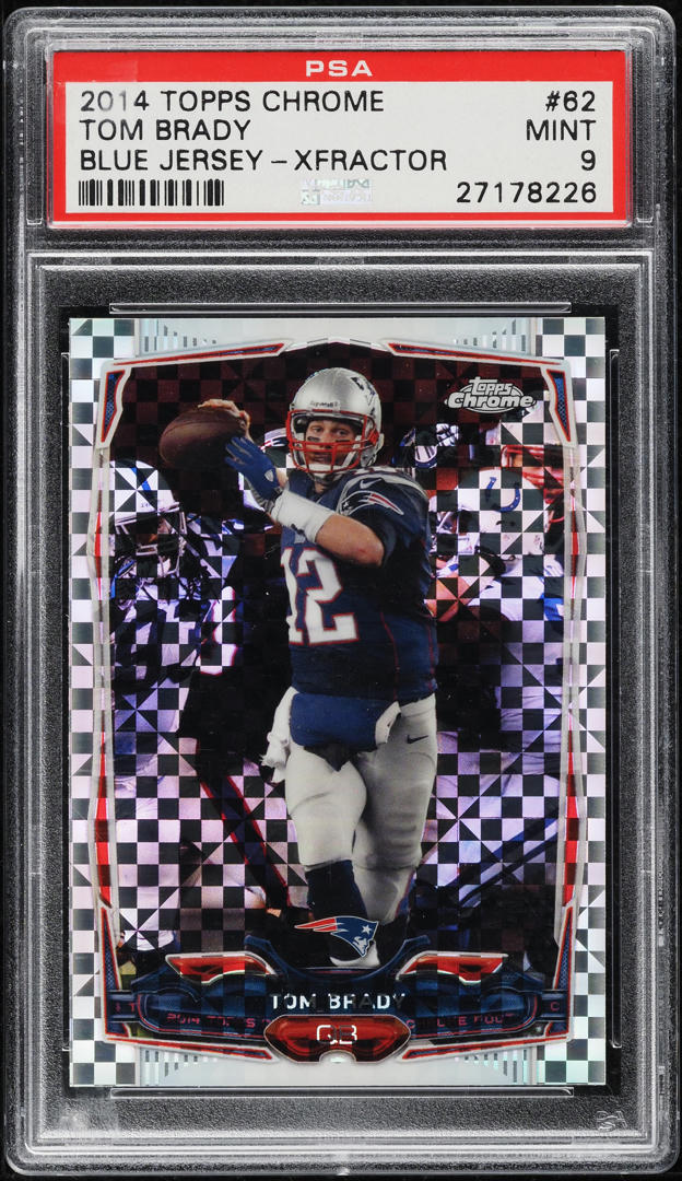 2014 Topps Chrome Xfractor Tom Brady #62 PSA 9 MINT