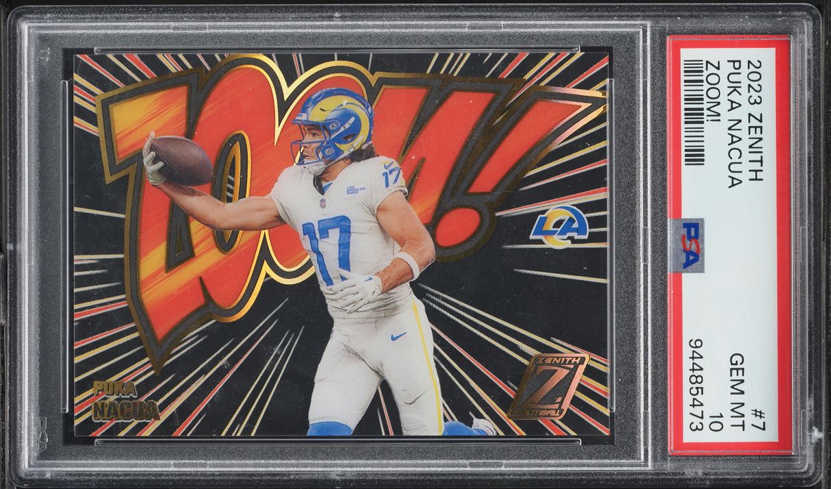 2023 Panini Zenith Zoom! Puka Nacua ROOKIE #7 PSA 10 GEM MINT