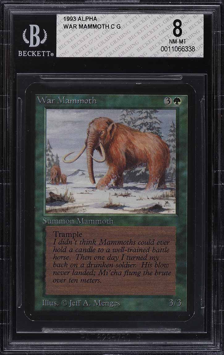 1993 Magic The Gathering MTG Alpha War Mammoth C G BGS 8 NM-MT
