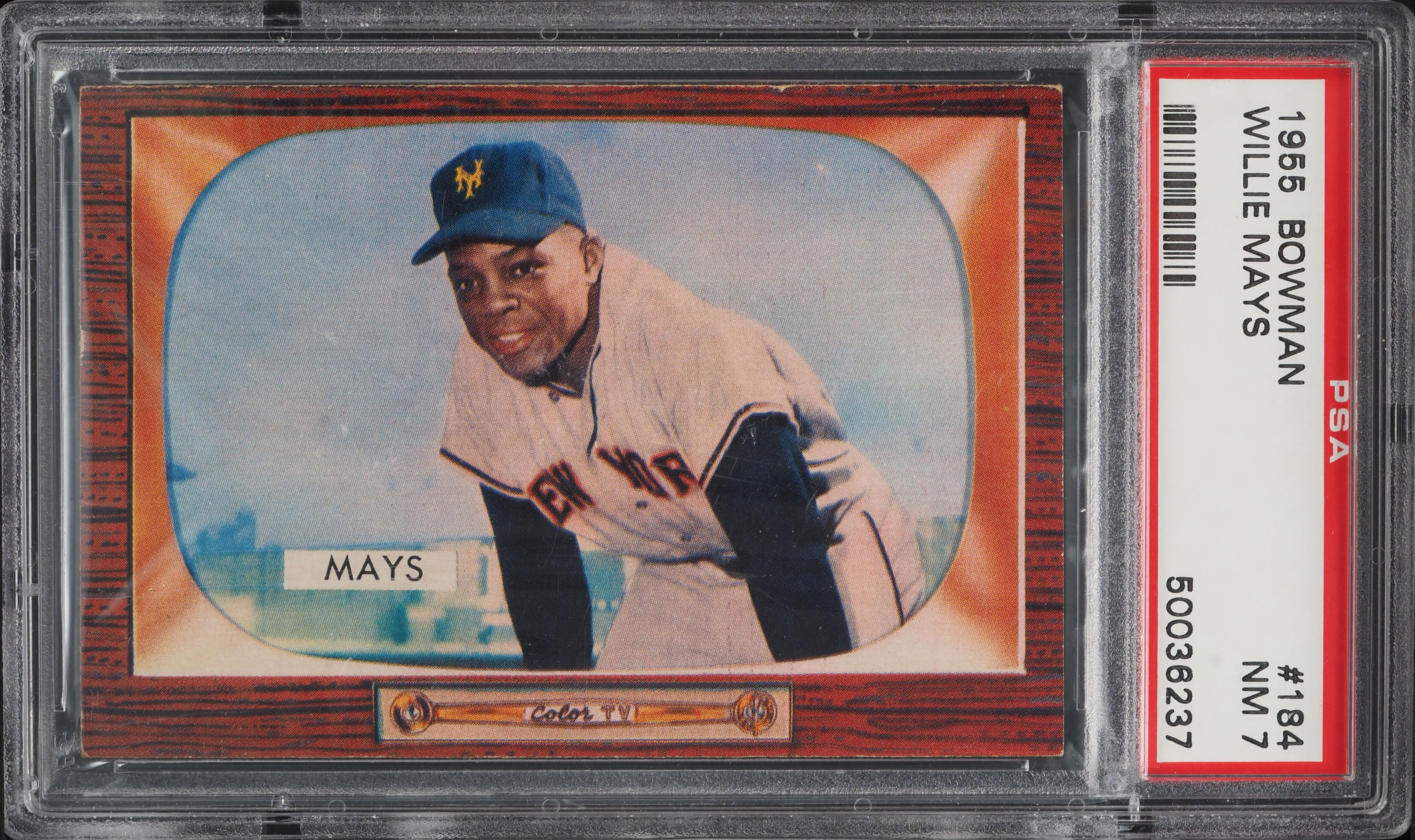 1955 Bowman Willie Mays #184 PSA 7 NRMT