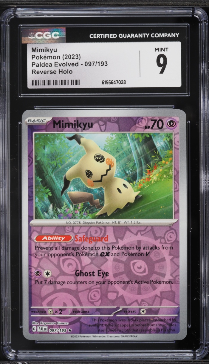 2023 Pokemon Scarlet & Violet Paldea Evolved Reverse Holo Mimikyu #097 CGC 9 MINT