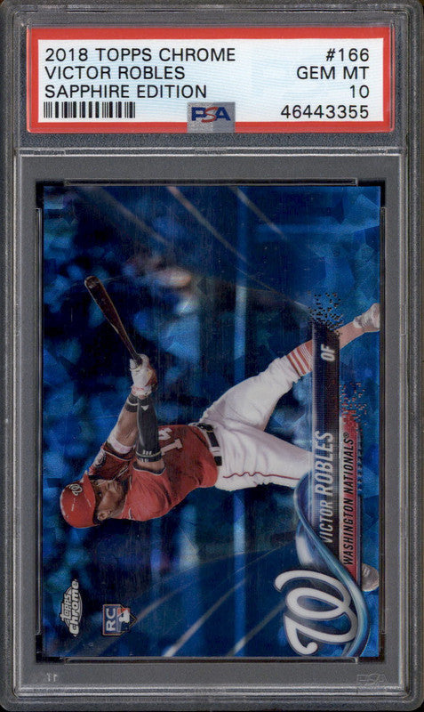 2018 Topps Chrome Sapphire Edition #166 Victor Robles RC Rookie PSA 10