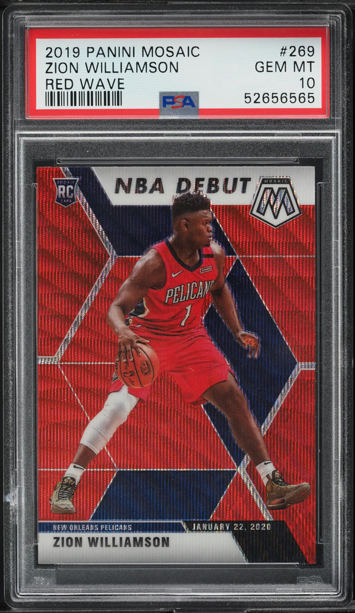 2019 Panini Mosaic Red Wave Zion Williamson ROOKIE #269 PSA 10 GEM MINT