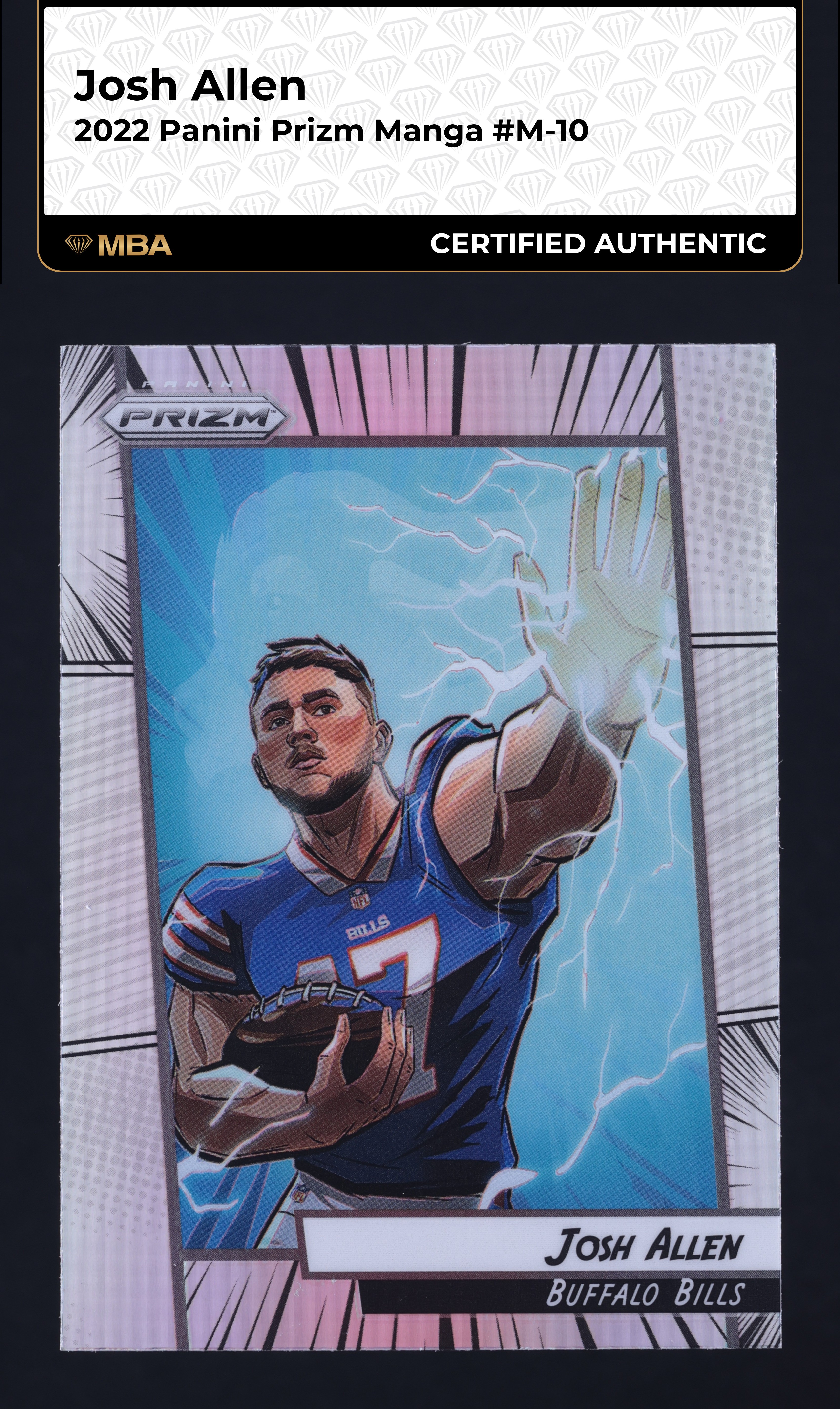 2022 Panini Prizm Manga Josh Allen #M-10 MBA AUTH