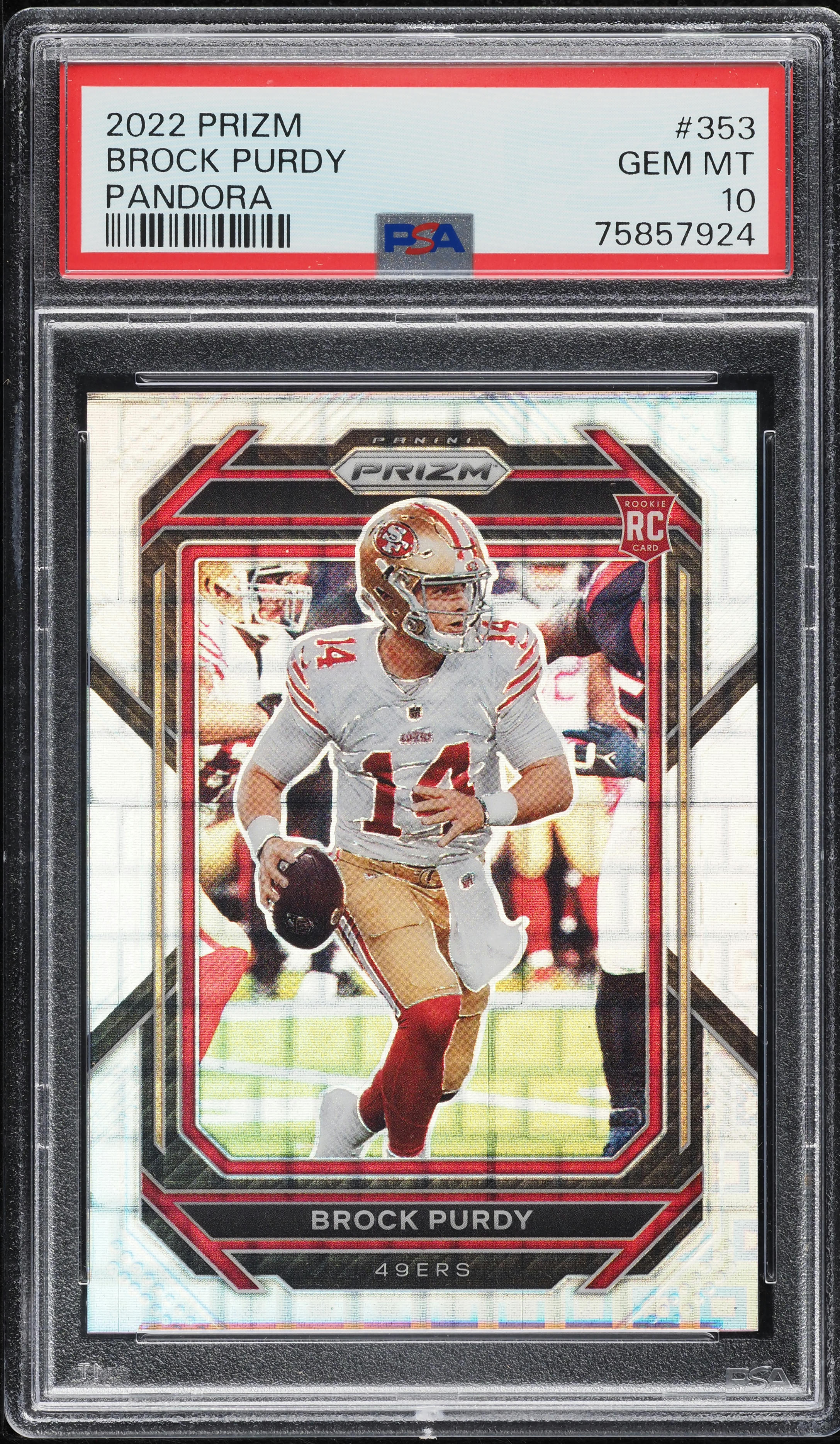 2022 Panini Prizm Pandora Brock Purdy ROOKIE /400 #353 PSA 10 GEM MINT