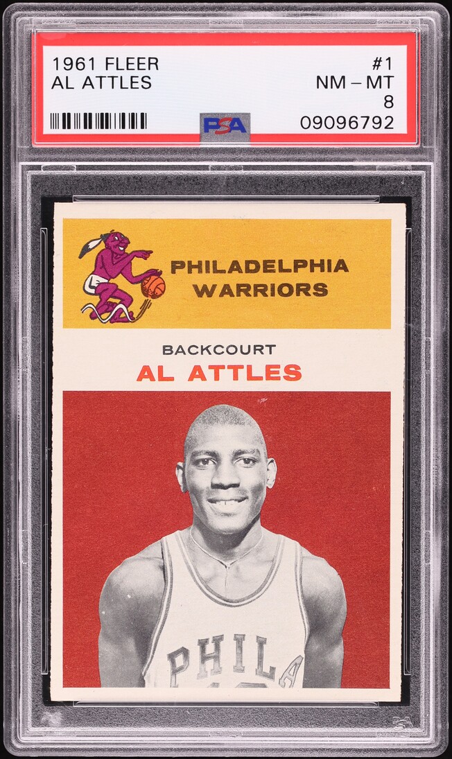 1961 Fleer Basketball Al Attles ROOKIE #1 PSA 8 NM-MT