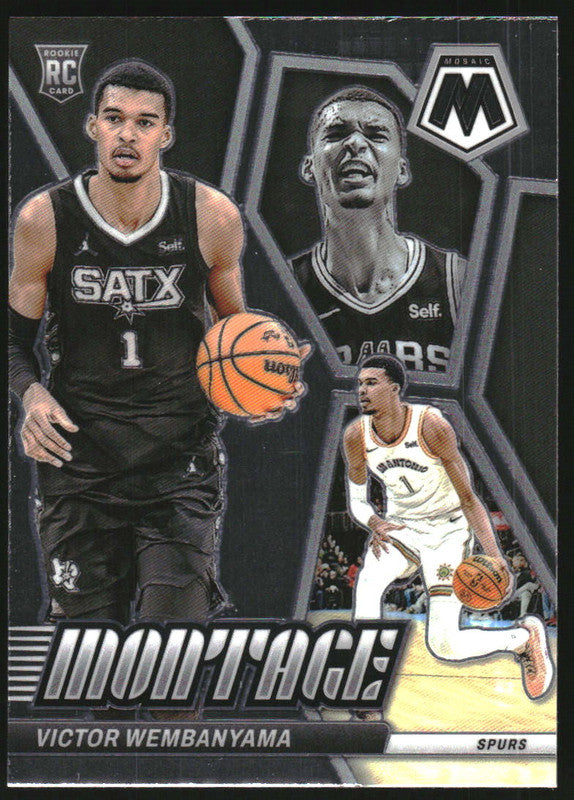 2023-24 Panini Mosaic Montage #7 Victor Wembanyama RC Rookie