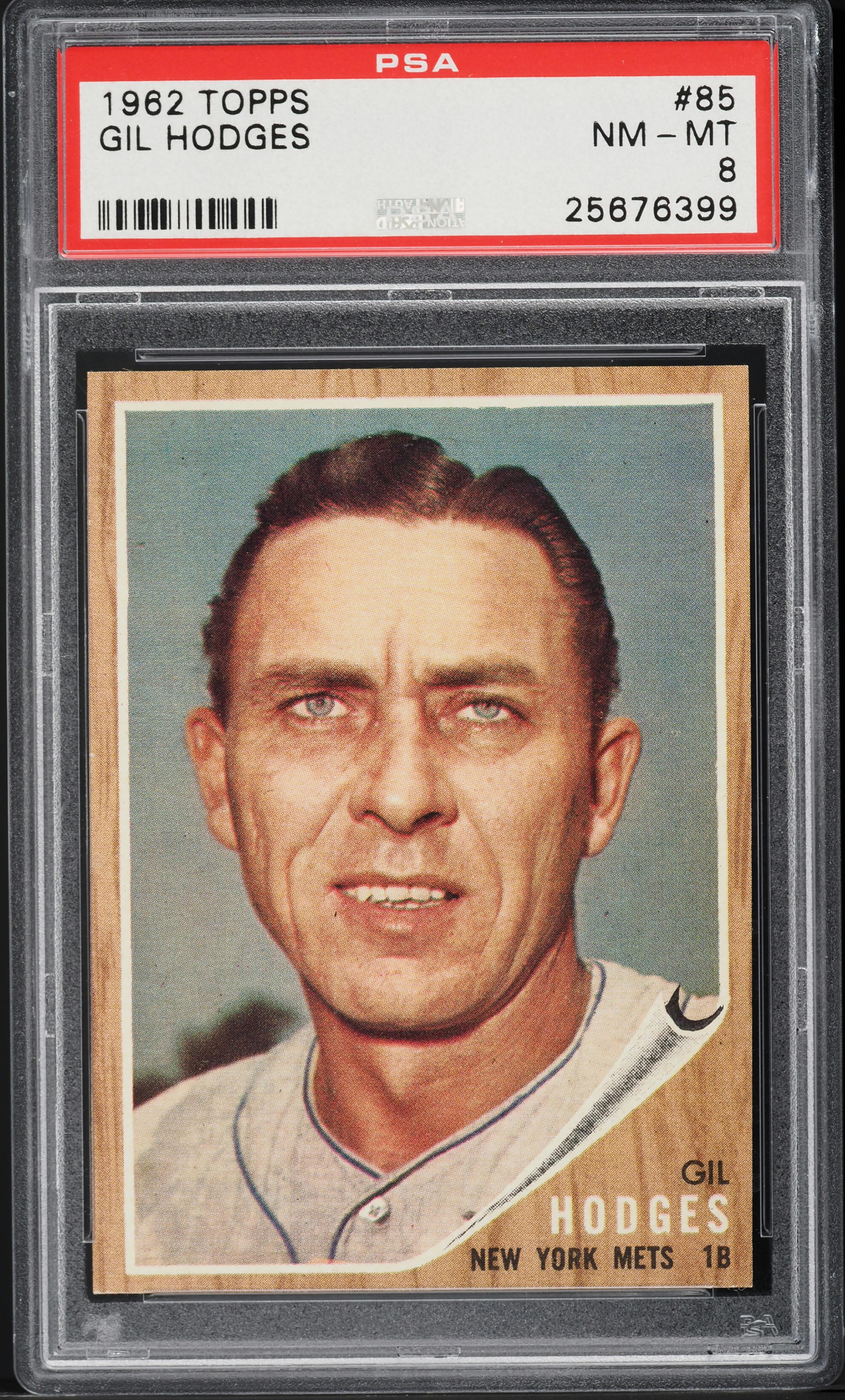 1962 Topps Gil Hodges #85 PSA 8 NM-MT
