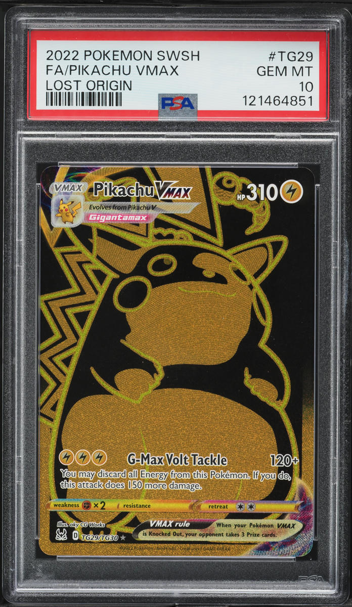 2022 Pokemon SWSH Lost Origin Full Art Pikachu VMAX #TG29 PSA 10 GEM MINT