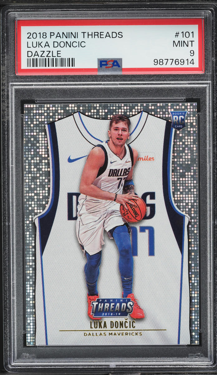 2018 Panini Threads Dazzle Luka Doncic ROOKIE #101 PSA 9 MINT