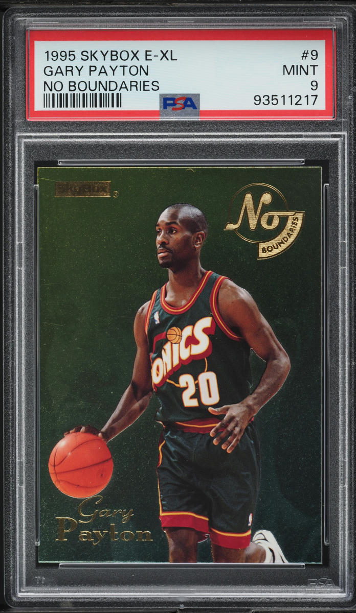 1995 Skybox E-XL No Boundaries Gary Payton #9 PSA 9 MINT