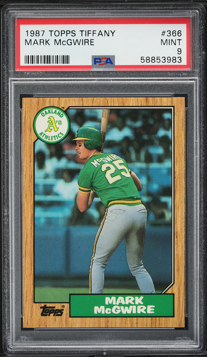 1987 Topps Tiffany Mark McGwire ROOKIE #366 PSA 9 MINT