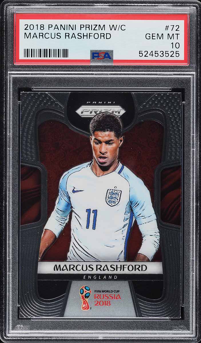 2018 Panini Prizm World Cup Marcus Rashford #72 PSA 10 GEM MINT