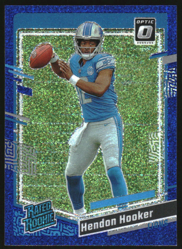 2023 Panini Donruss Optic Blue Glitter Prizm #234 Hendon Hooker RC Rookie