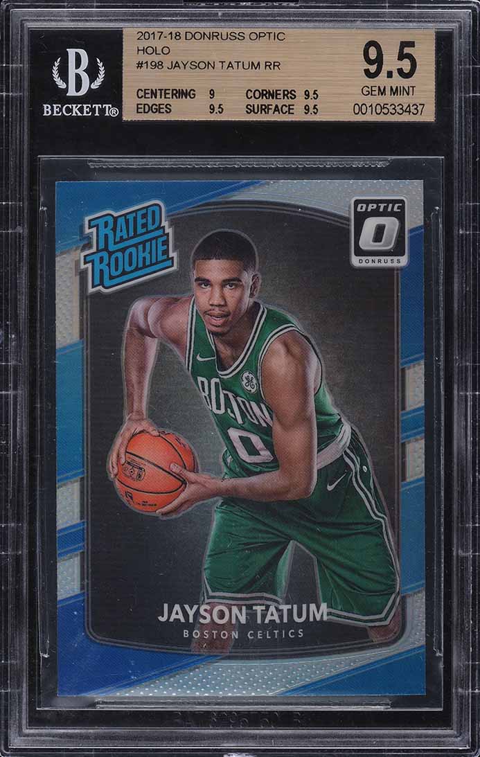 2017 Donruss Optic Holo Jayson Tatum ROOKIE #198 BGS 9.5 GEM MINT
