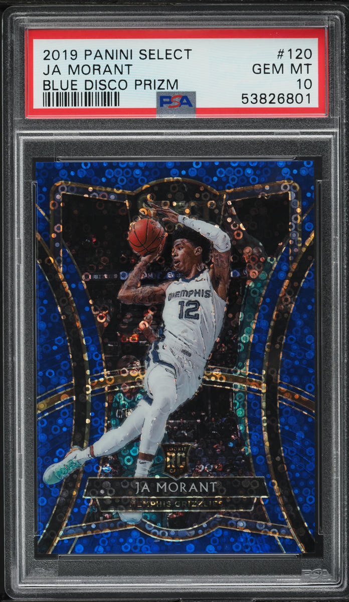 2019 Select Premier Blue Disco Prizm Ja Morant ROOKIE /25 #120 PSA 10 GEM MINT