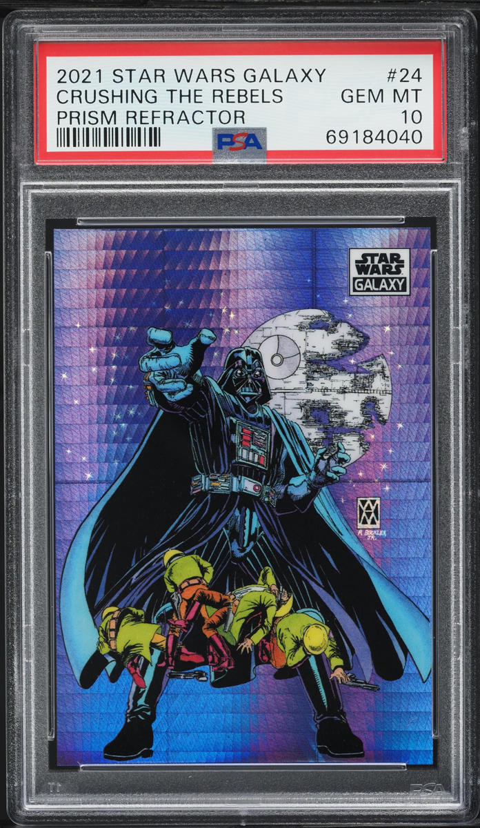 2021 Topps Chrome Star Wars Galaxy Prism Refractor Crushing Rebels /75 PSA 10